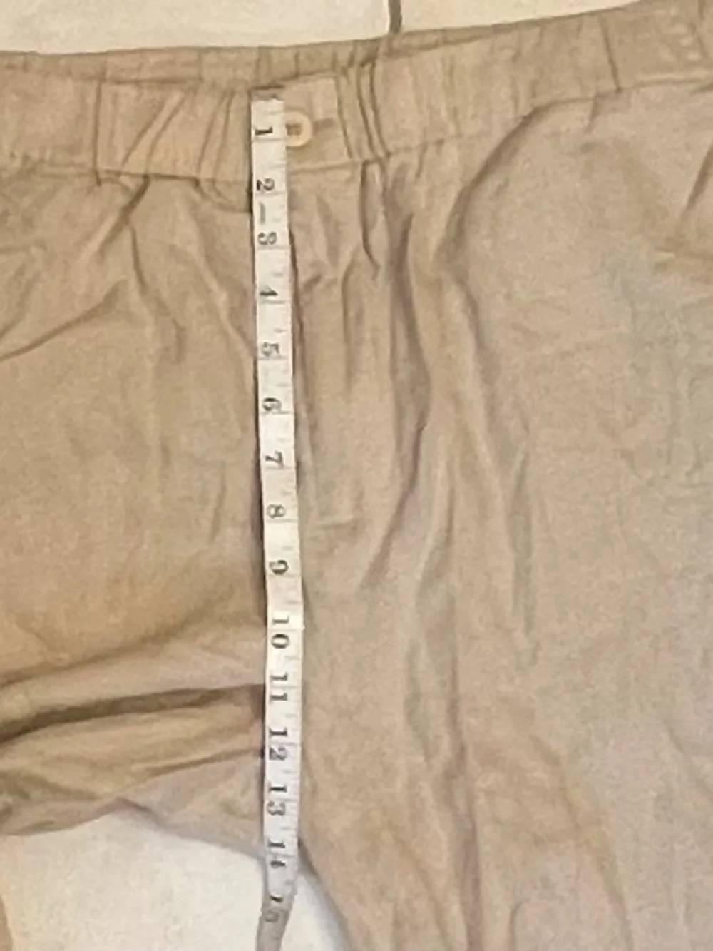 Quince 100% European Linen Pants Beige Khaki Pull-On Size XL